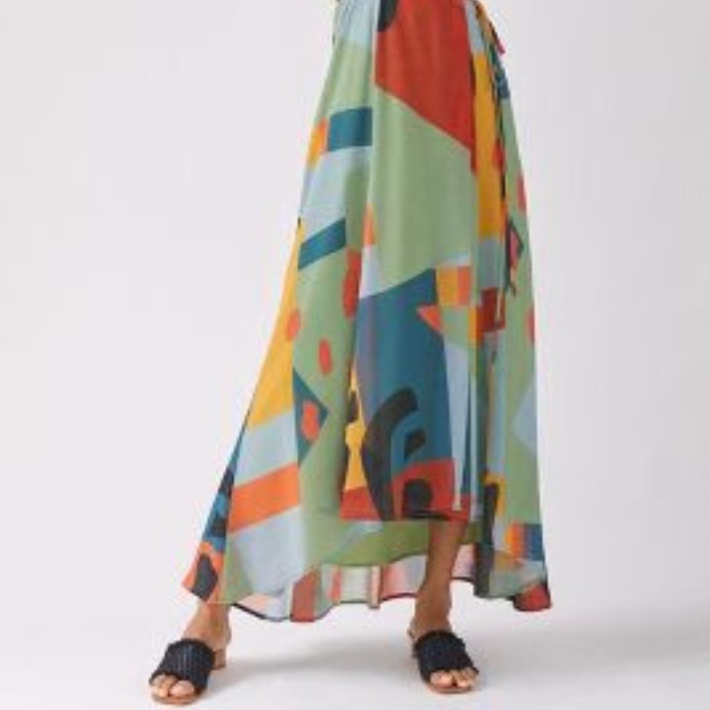 NWT Hutch Abstract Wrap Maxi Dress XS - Picture 2 of 9